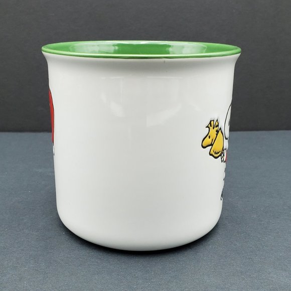 Peanuts Snoopy Woodstock Christmas Holiday Mug Santa Snoopy Bell - Picture 3 of 9